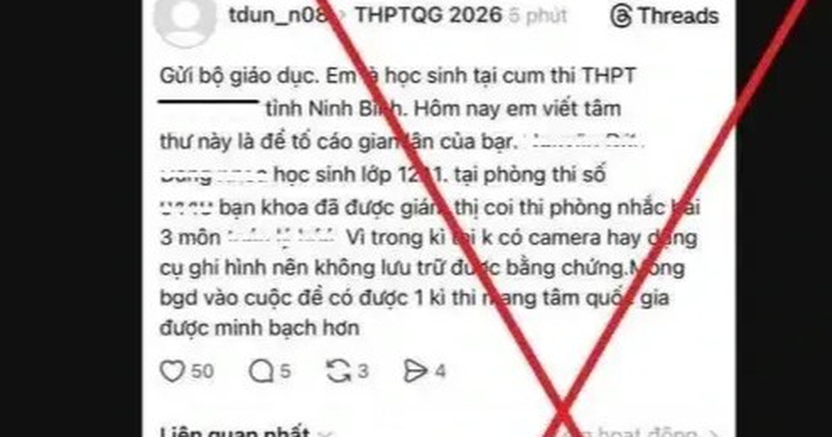 Kết quả xác minh thông tin 'tố' gian lận thi tốt nghiệp THPT ở Ninh Bình