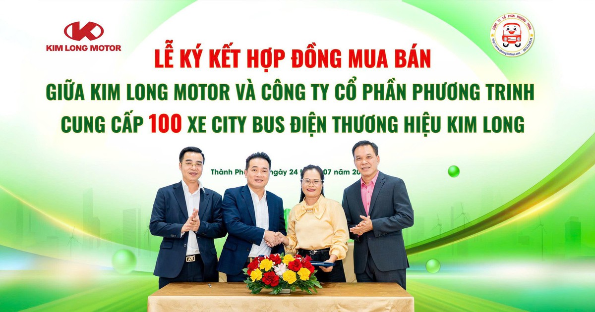 Kim Long Motor cung cấp 100 xe bu&yacute;t điện cho Phương Trinh Buslines ở TP.HCM