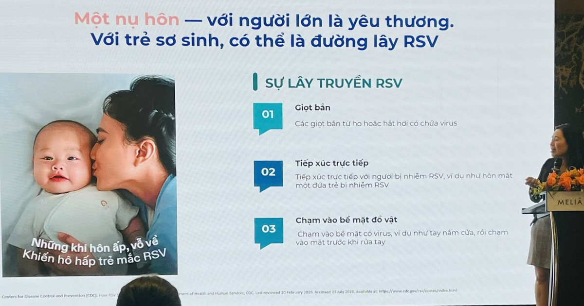 Virus "nụ hôn" làm tăng nguy cơ viêm phổi trẻ nhỏ