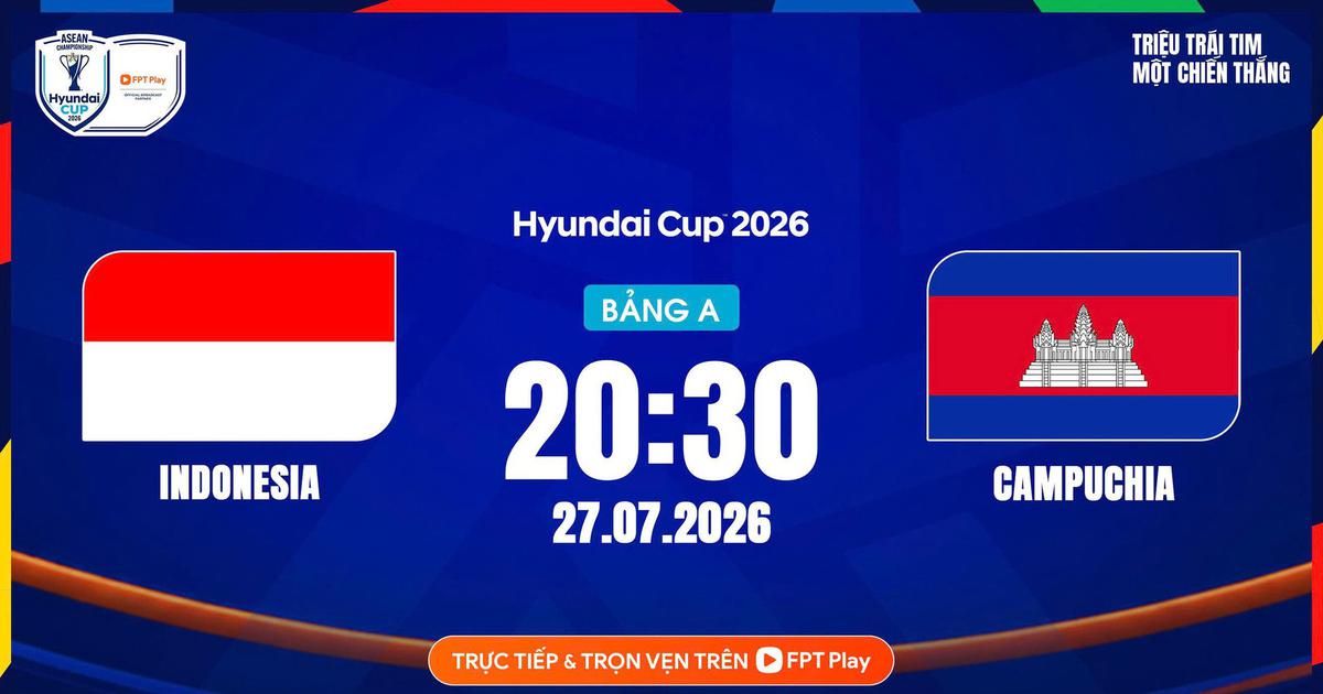 Indonesia 0-0 Campuchia, ASEAN Cup 2026: 'Xứ vạn đảo' thị uy sức mạnh