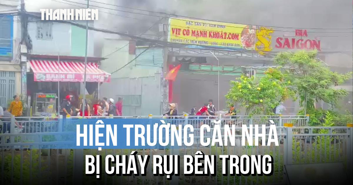 Cháy nhà trên đường Kênh 19-5, khu dân cư náo động