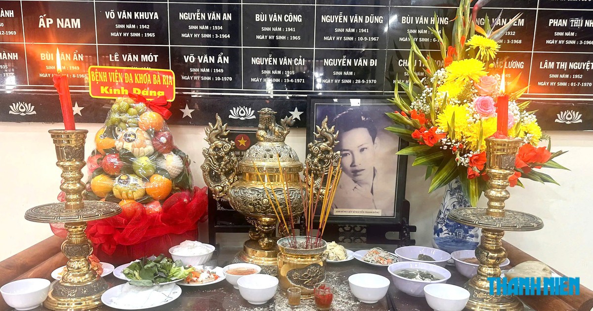 D&acirc;ng hương tri &acirc;n c&aacute;c anh h&ugrave;ng liệt sĩ ở qu&ecirc; hương liệt sĩ Nguyễn Thanh Đằng