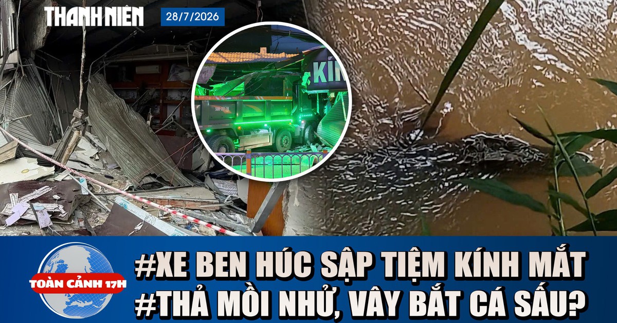 Toàn cảnh 17h: Thoát chết thần kỳ vụ xe ben tông tiệm kính mắt | Truy lùng cá sấu 'nấp' dưới suối?