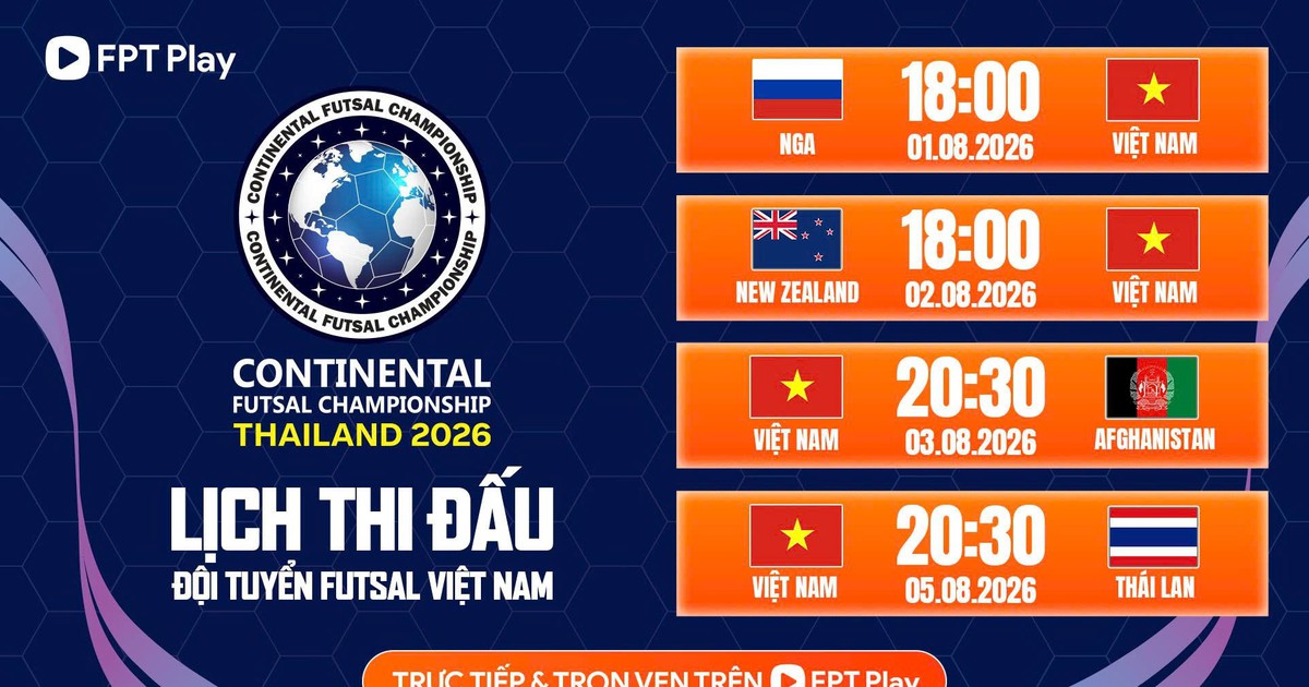 FPT Play phát trực tiếp đội tuyển futsal Việt Nam dự giải ‘cực xịn’ ở Thái Lan: Lịch thi đấu ra sao?
