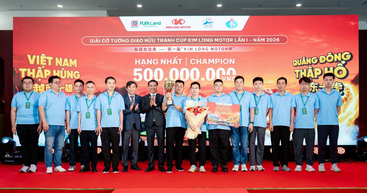 'Quảng Đông Thập Hổ' đạt hạng nhất giải cờ tướng giao hữu tranh cúp Kim Long Motor
