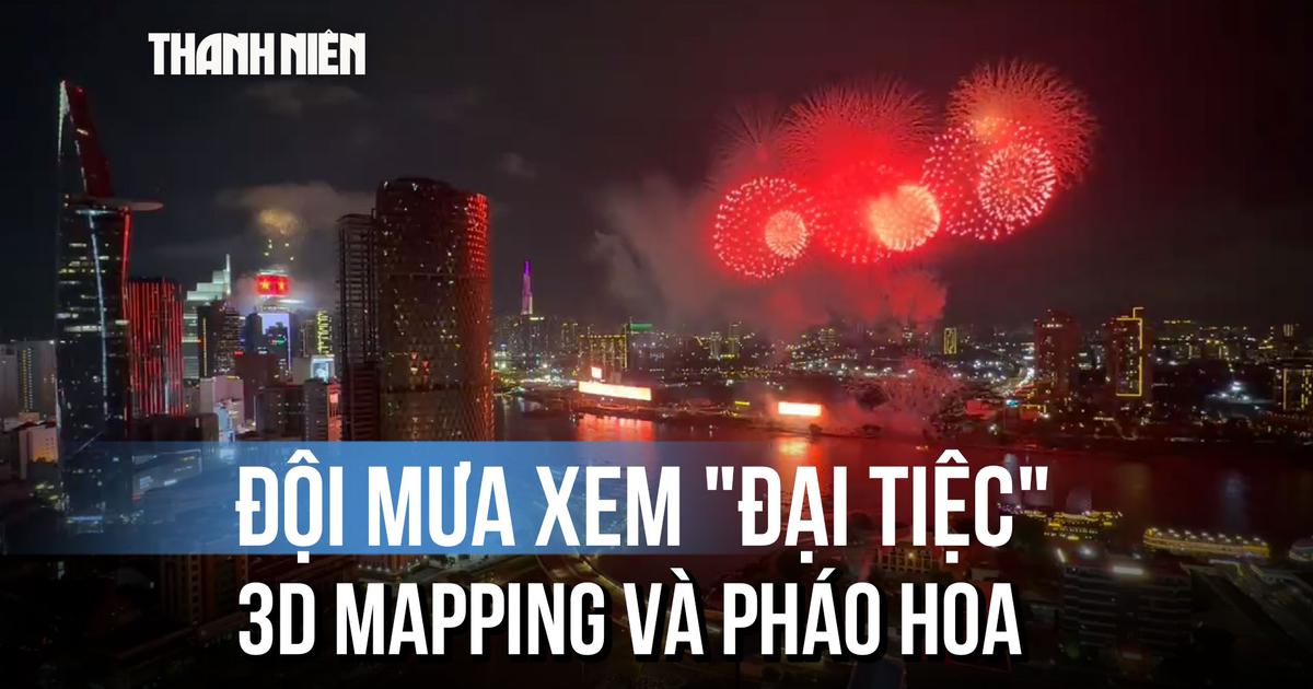 50 năm thành phố mang tên Bác: Hàng ngàn người đội mưa xem 'đại tiệc' 3D Mapping, pháo hoa