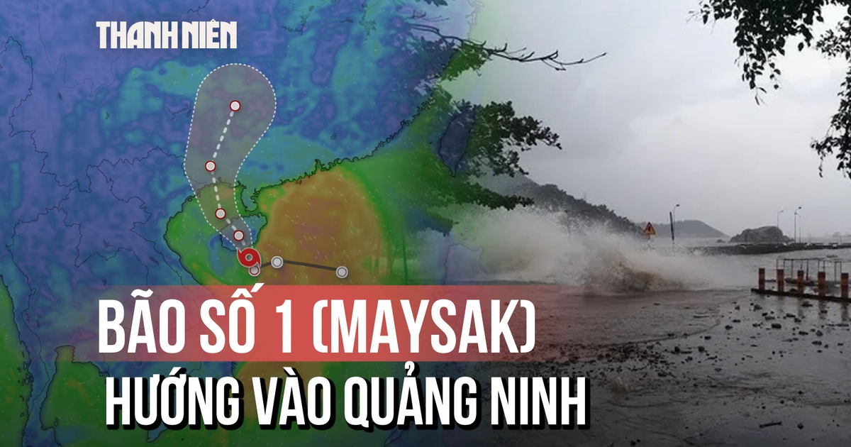 Bão số 1 (bão Maysak) giật cấp 10, hướng vào Quảng Ninh