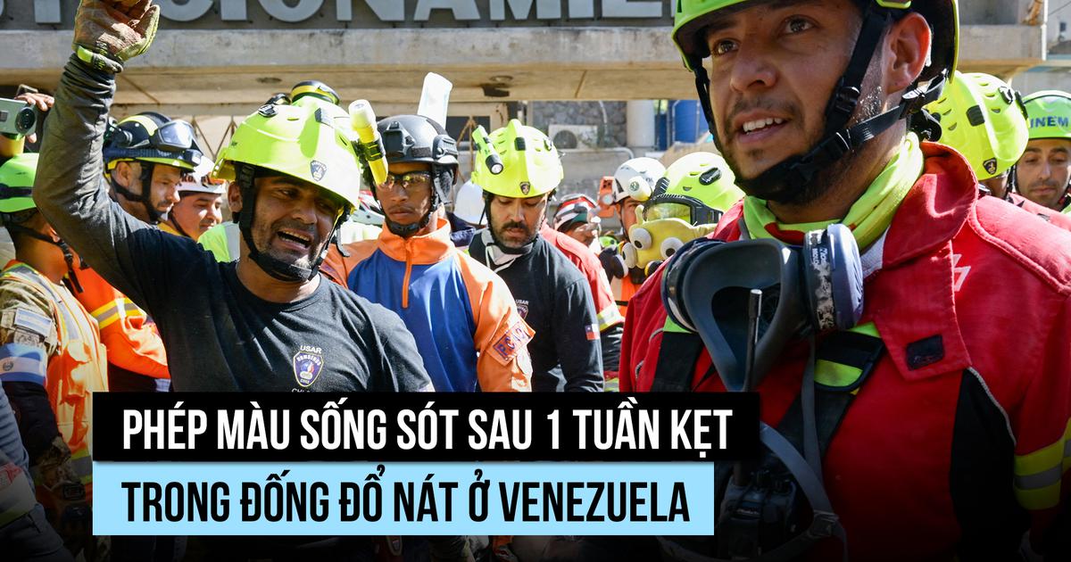 Sống sót qua 8 ngày kẹt dưới gạch vụn sau động đất Venezuela