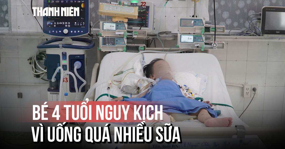 Uống sữa tươi quá nhiều, bé trai 4 tuổi nhập viện cứu cứu