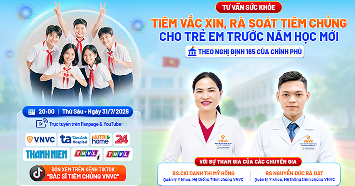 Tư vấn sức khoẻ: Rà soát, tiêm chủng đầy đủ cho trẻ em trước năm học mới