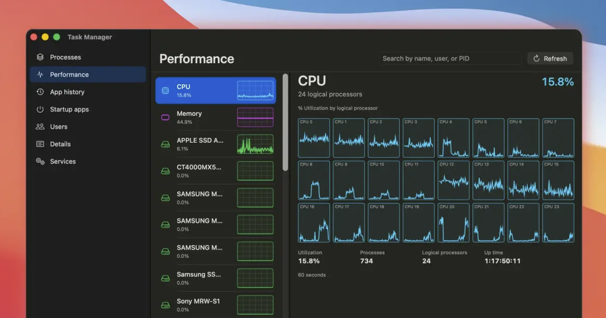 Cựu kỹ sư Microsoft viết lại Windows Task Manager cho macOS