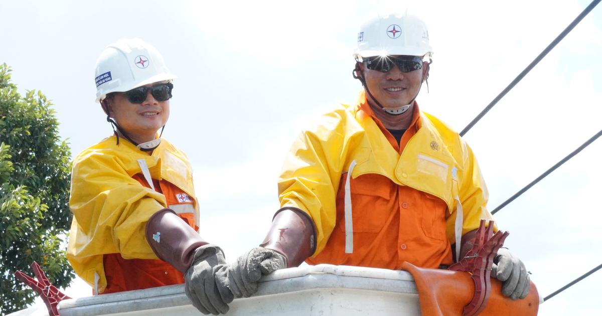 Ảnh dự thi: C&ocirc;ng việc của người thợ điện sửa chữa điện live - line