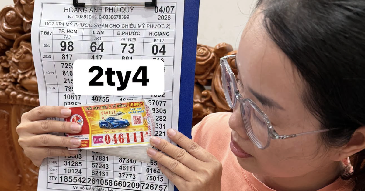 Chi 1,6 triệu mua v&eacute; số, một người ở TP.HCM tr&uacute;ng 2,4 tỉ xổ số miền Nam