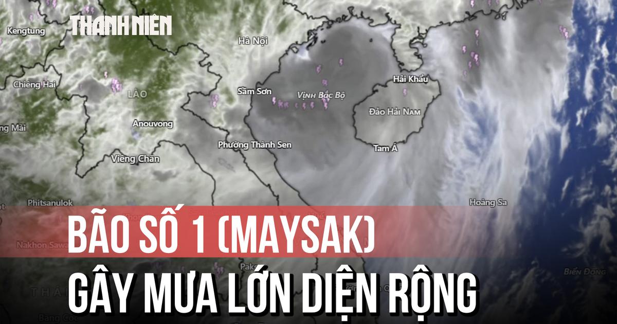 Bão số 1 (Maysak) quần thảo Bạch Long Vĩ, gây mưa lớn diện rộng