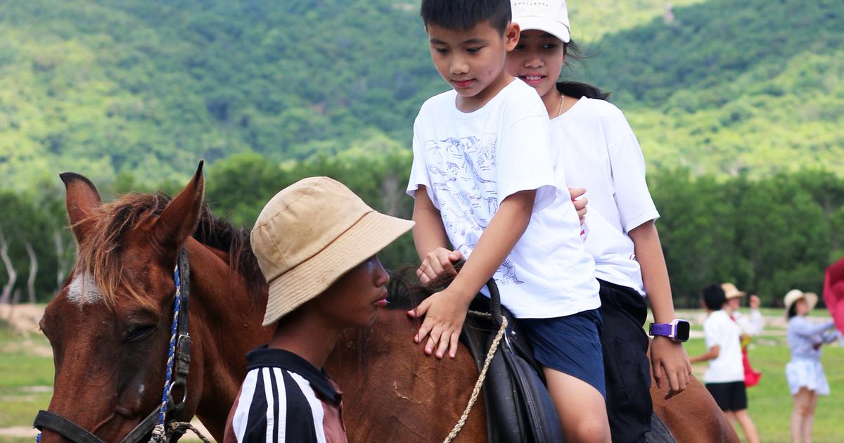 Cưỡi ngựa trong không gian đẹp tựa hồng hoang ở hồ Sở Bông