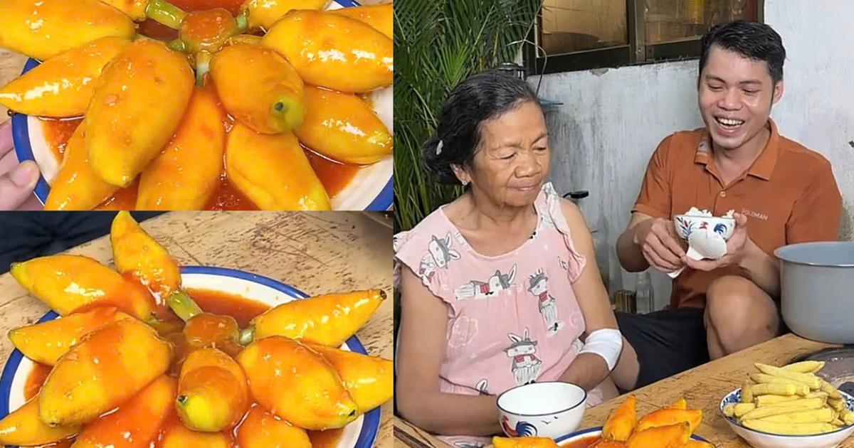 Nấu mực xốt c&agrave; chua nh&igrave;n như nải chuối ch&iacute;n, ch&agrave;ng trai khiến mẹ tưởng l&agrave; thật