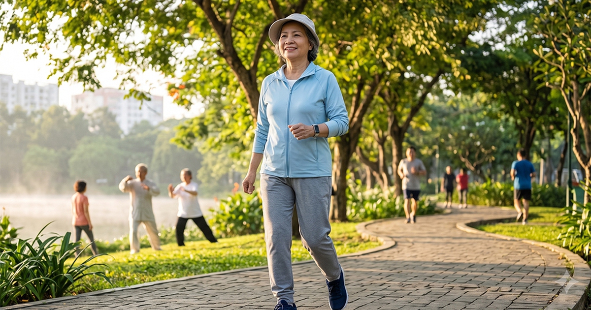 "Số bước vàng" đi bộ quan trọng cho người lớn tuổi