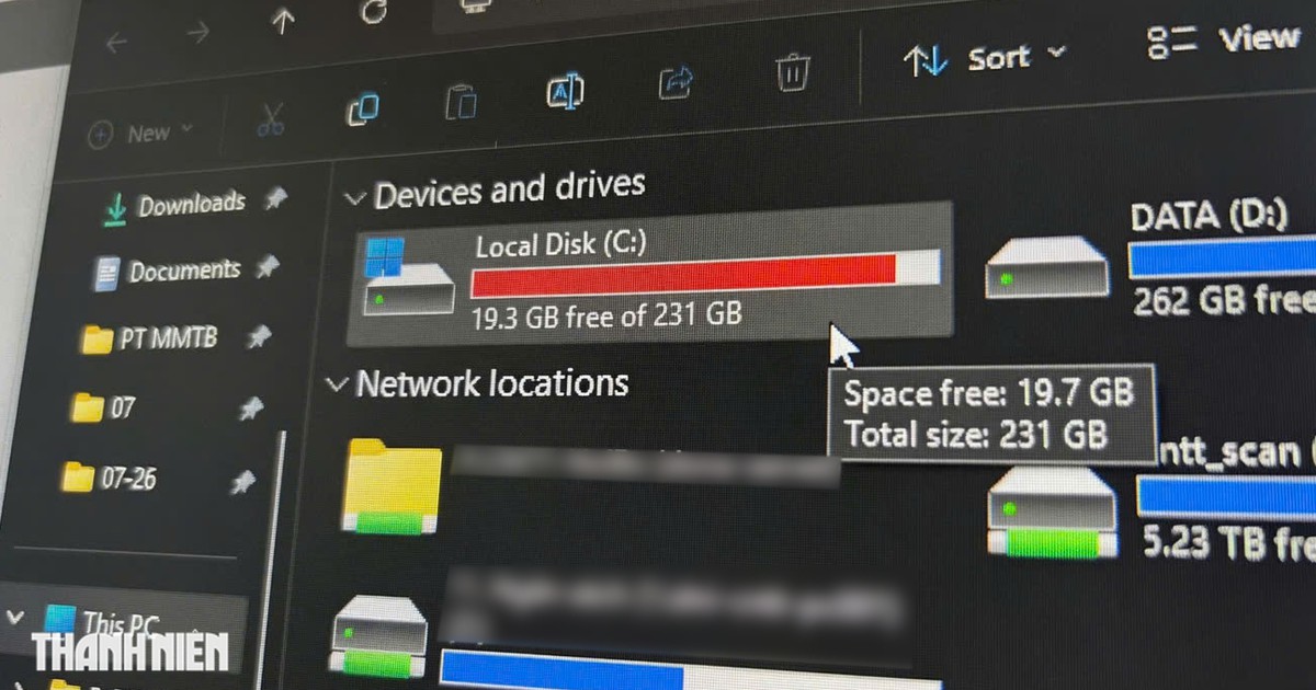 Windows 11 mắc lỗi lạ khiến ổ SSD bị "nuốt" mất hàng trăm GB