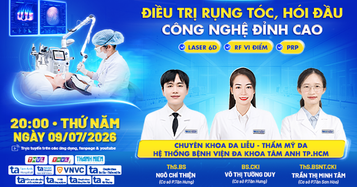 Điều trị rụng tóc, hói đầu công nghệ đỉnh cao: Laser 6D, RF vi điểm, PRP