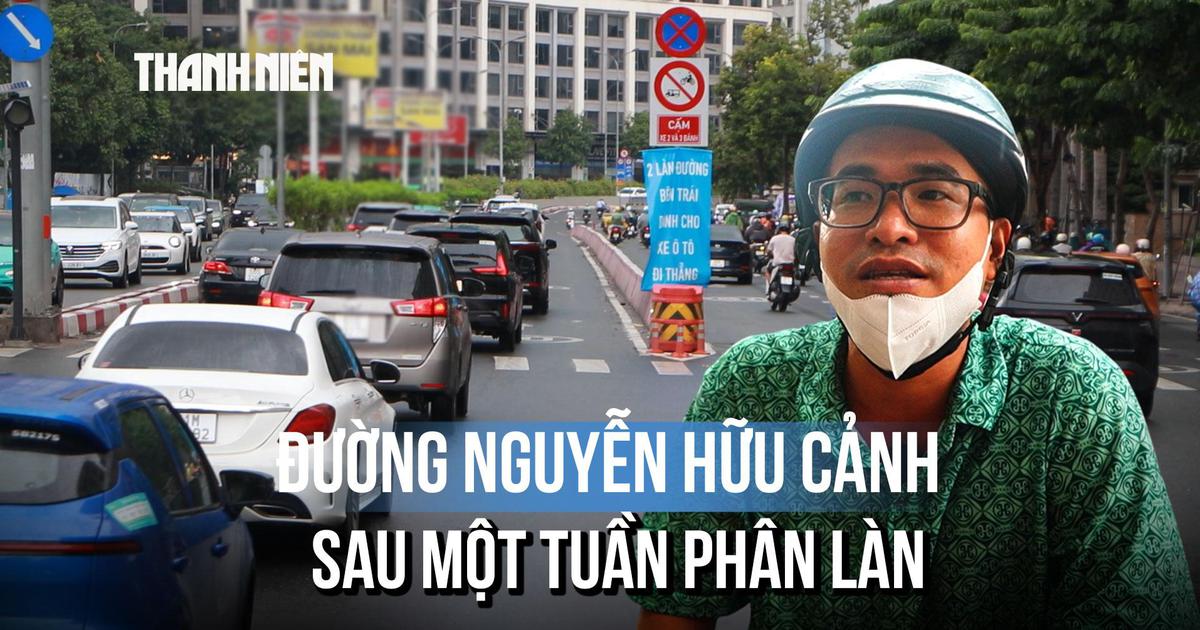 Người dân nói gì sau một tuần phân làn trên đường Nguyễn Hữu Cảnh?
