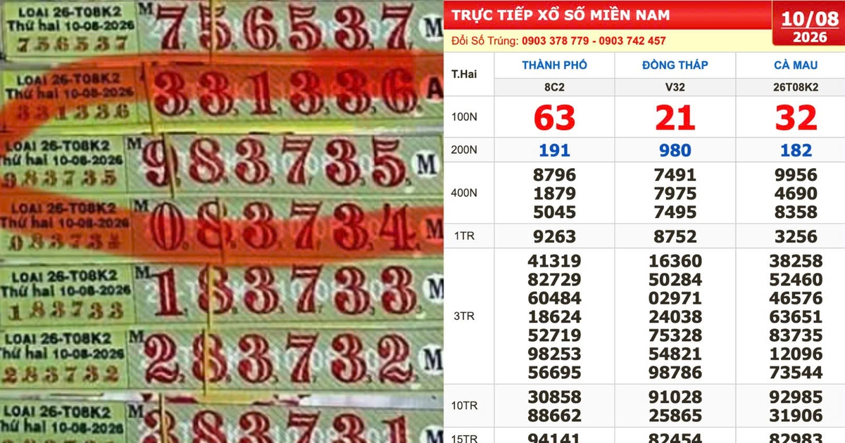 Xổ số miền Nam ngày 10 tháng 8: 'Truy tìm' vé dãy 339922 trúng độc đắc TP.HCM