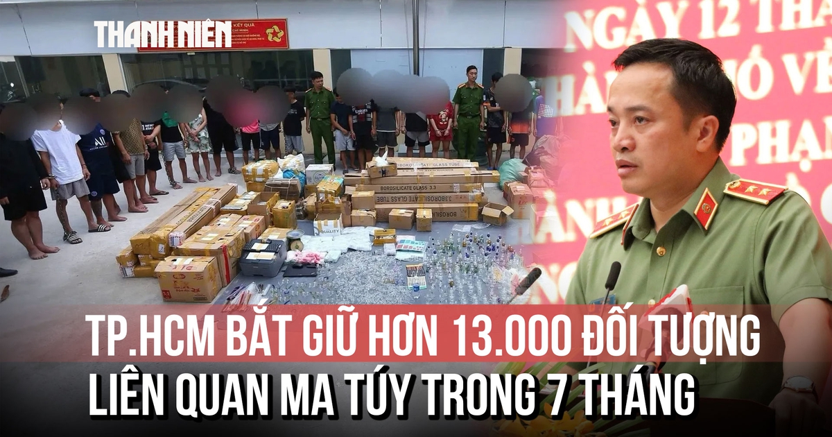 ‘Lần theo dòng chảy ma túy’, Công an TP.HCM bắt giữ 13.000 đối tượng trong 7 tháng