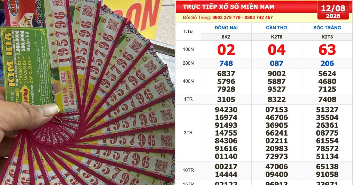 Xổ số miền Nam ngày 12 tháng 8: Mua vé sát giờ mở thưởng, trúng đài Đồng Nai