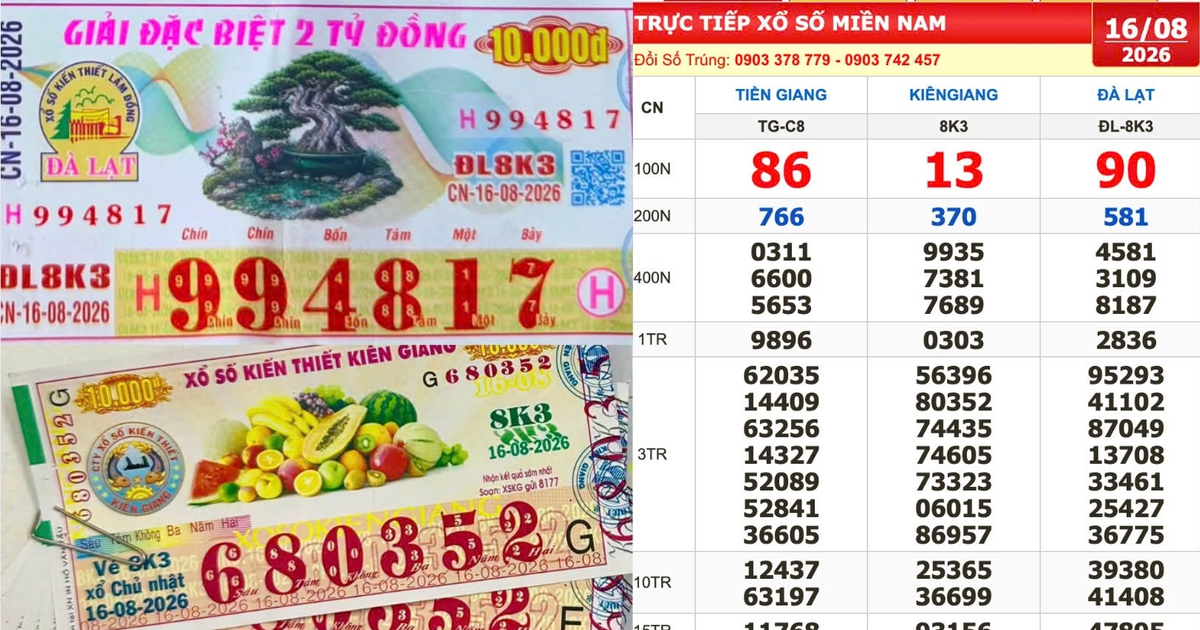 Xổ số miền Nam ngày 16 tháng 8: Người trúng số đài Đà Lạt xuất hiện sớm