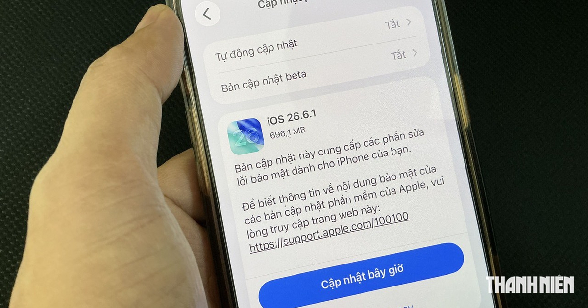 Apple phát hành iOS 26.6.1, người dùng iPhone nên cập nhật sớm