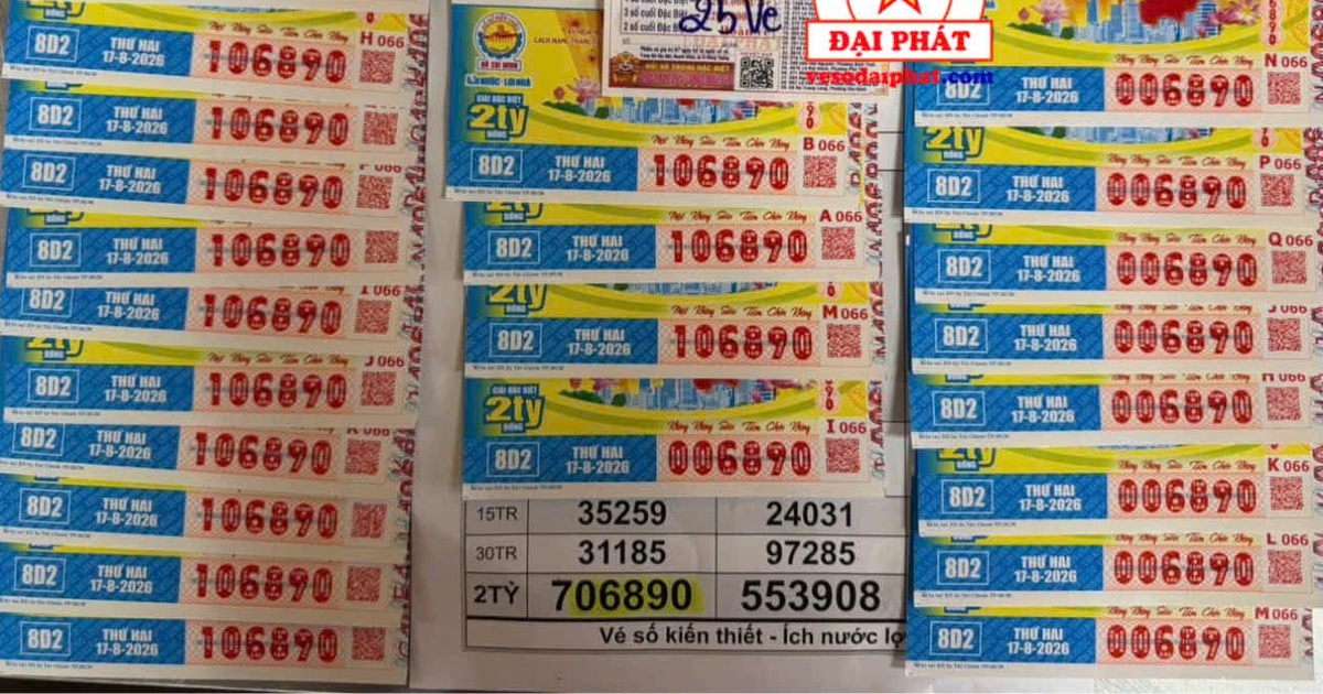 Giữ lại vé ế, đại lý ở TP.HCM trúng số 1,3 tỉ đồng xổ số miền Nam