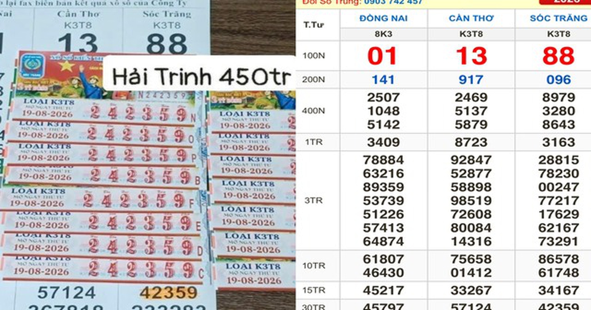 Xổ số miền Nam ngày 19 tháng 8: Cọc vé trúng 4,8 tỉ đài Sóc Trăng xuất hiện
