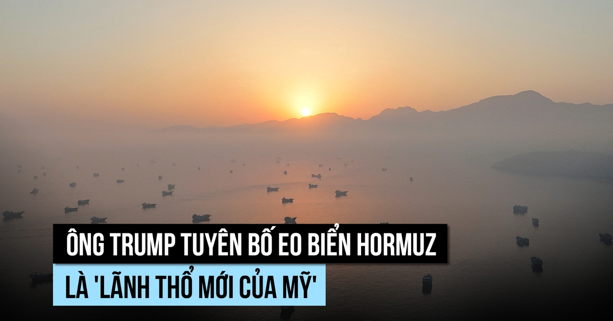 Ông Trump đăng bản đồ eo biển Hormuz là 'lãnh thổ mới của Mỹ'