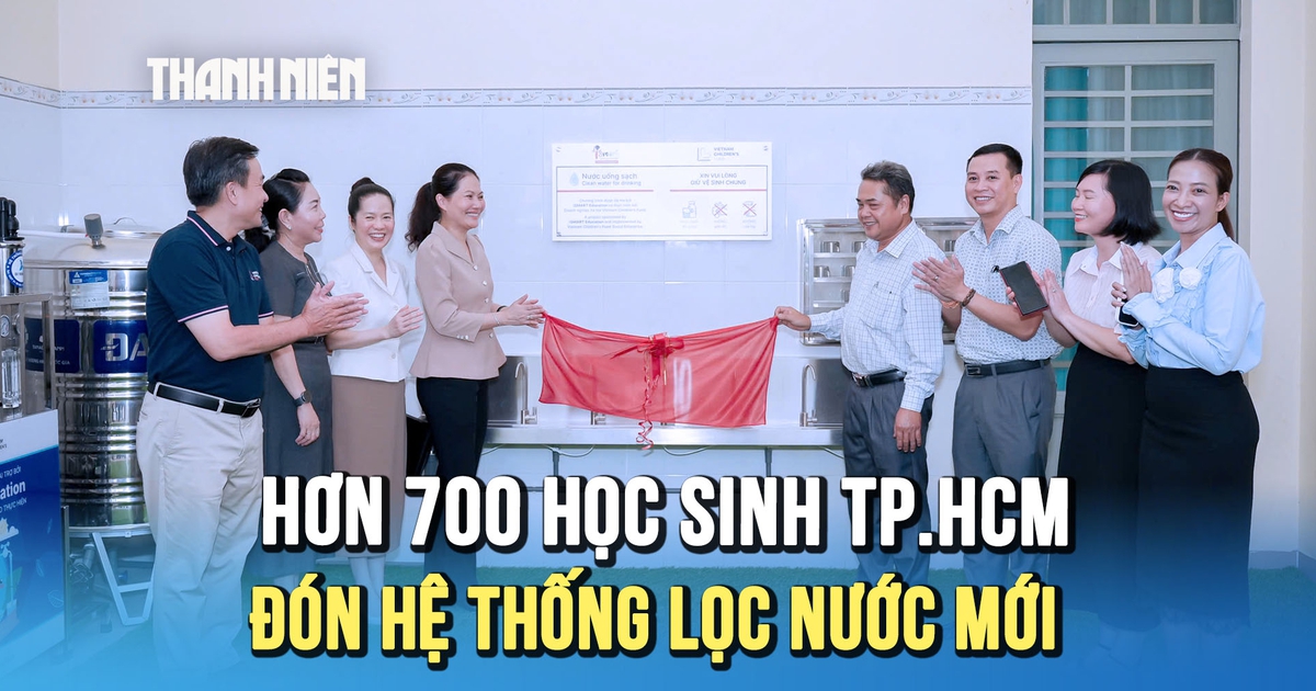 'Nước sạch cho em - Vì những mầm xanh cần được nuôi dưỡng': Hơn 700 học sinh TP.HCM đón hệ thống lọc nước mới