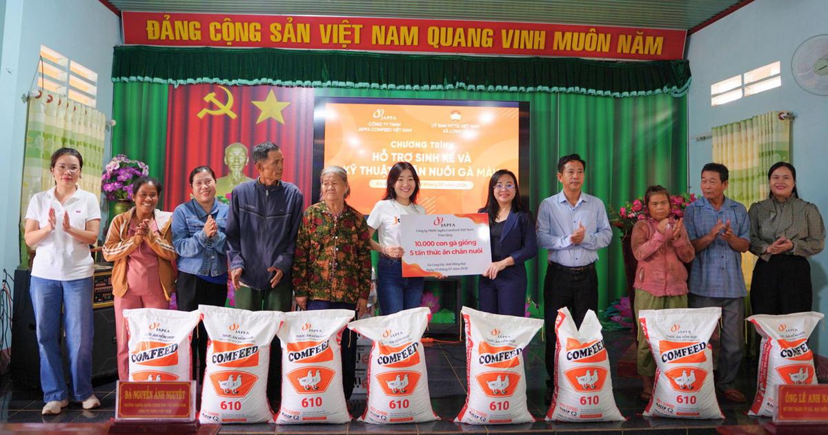 Japfa hỗ trợ 10.000 gà giống, cùng xã Long Hà xây dựng sinh kế bền vững