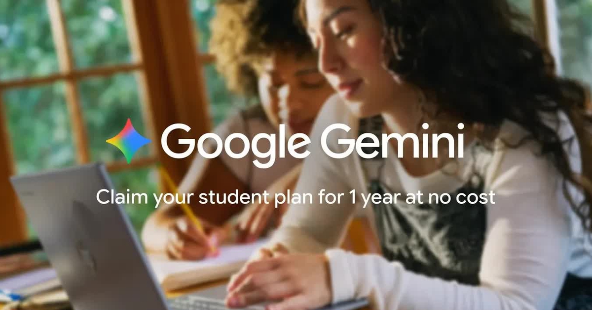 Google tặng sinh viên một năm dùng Gemini cao cấp miễn phí, kèm 5 TB lưu trữ