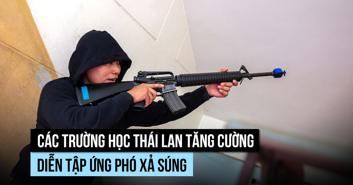 Trường học Thái Lan diễn tập đối phó kẻ xả súng