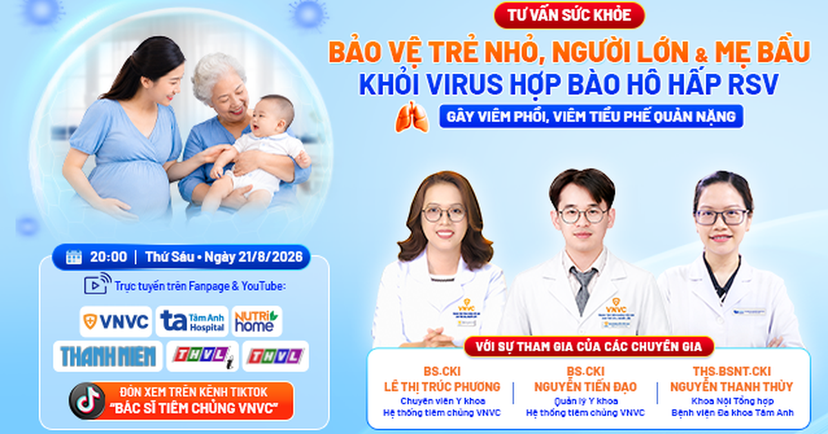 Bảo vệ trẻ nhỏ, người lớn & mẹ bầu khỏi vi rút hợp bào hô hấp RSV