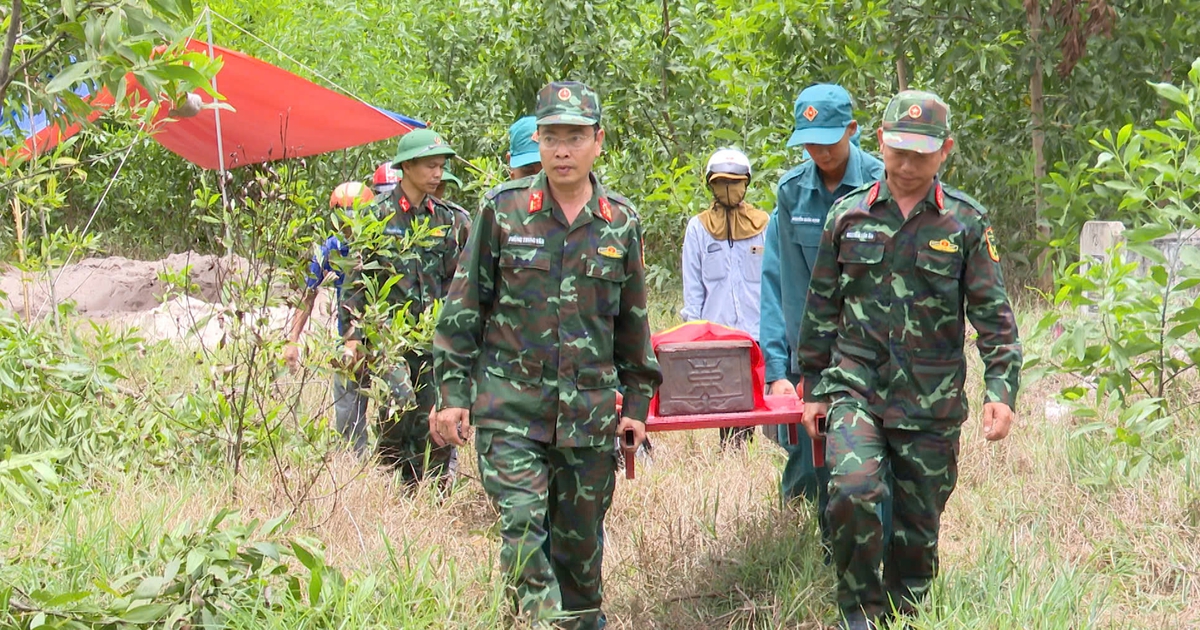 Quảng Ngãi: Tìm thấy bộ hài cốt nghi liên quan đến liệt sĩ hy sinh năm 1966