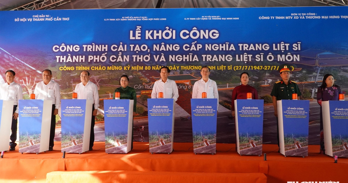 Cần Thơ đầu tư 19 tỉ đồng cải tạo 2 nghĩa trang có 6.595 mộ liệt sĩ