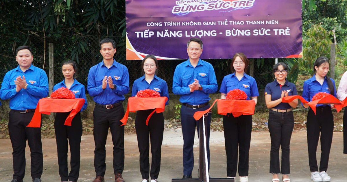 Khánh thành không gian thể thao thanh niên tích hợp sân pickleball ở Đắk Lắk