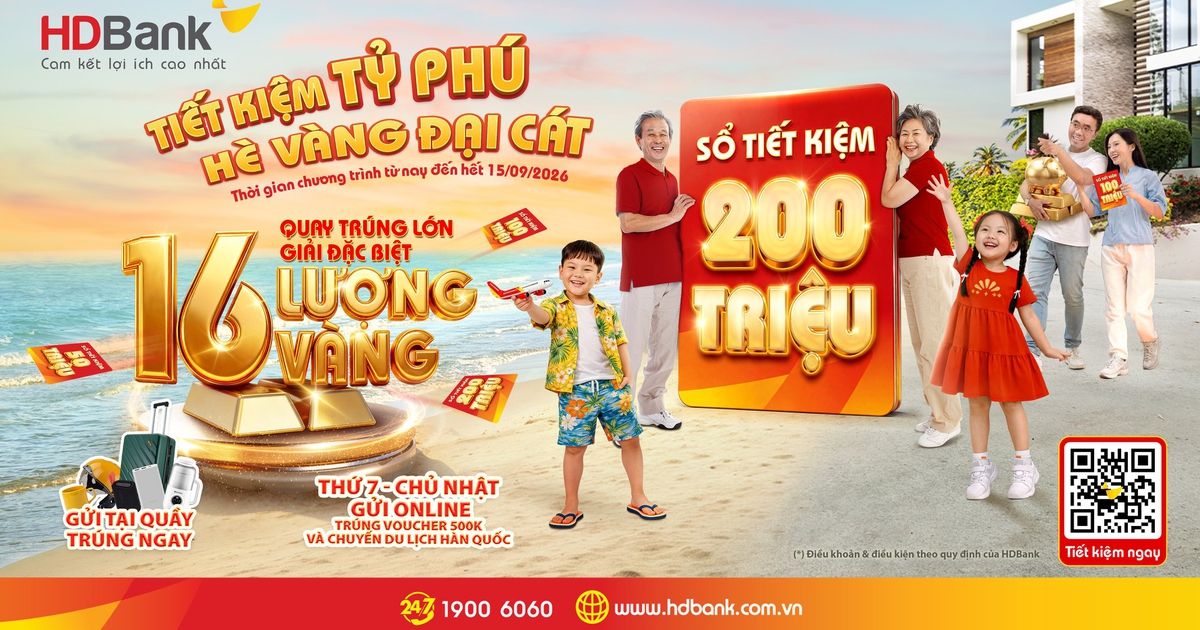 Gửi tiết kiệm 50 triệu đồng, săn cơ hội trúng 16 lượng vàng