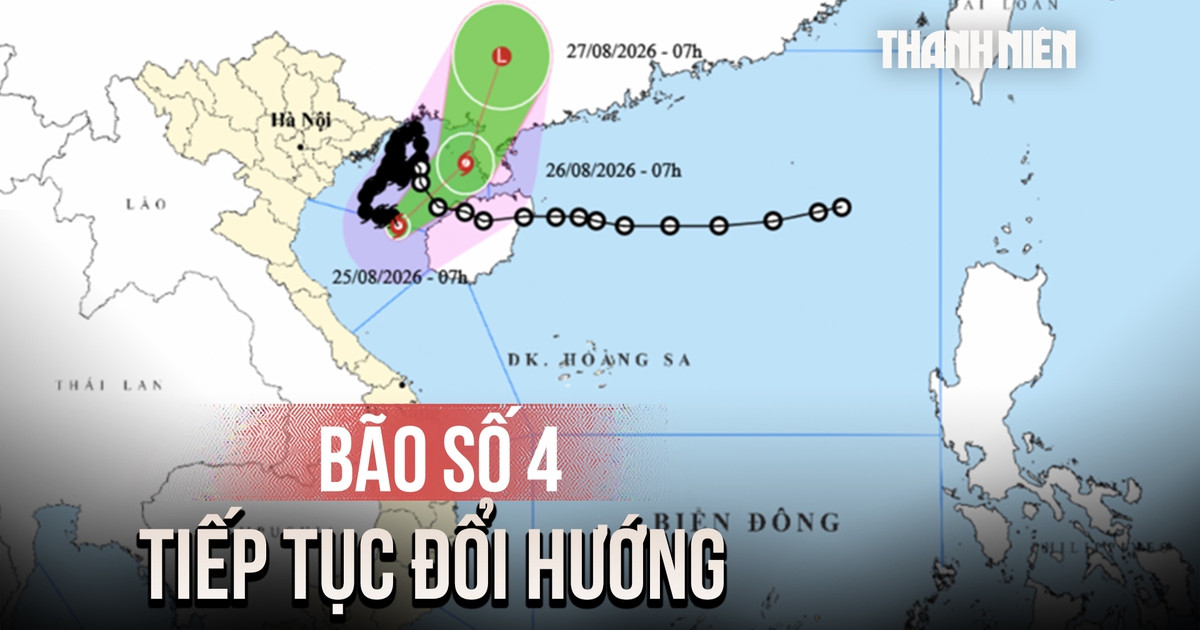 Bão số 4 đổi hướng, tiếp tục gây biển động mạnh trên vịnh Bắc bộ