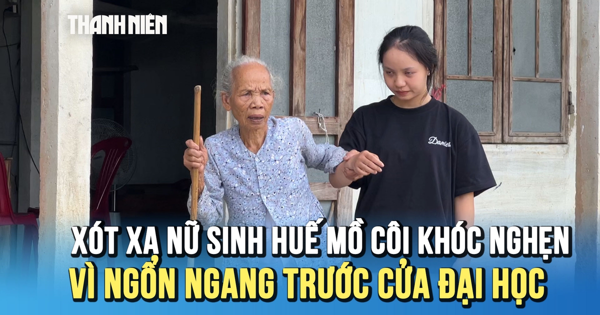 Xót xa nữ sinh Huế mồ côi khóc nghẹn vì ngổn ngang trước cửa đại học