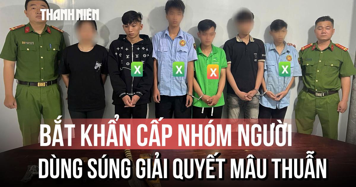 TP.HCM: Bắt 4 người dùng súng giải quyết mâu thuẫn trên mạng xã hội
