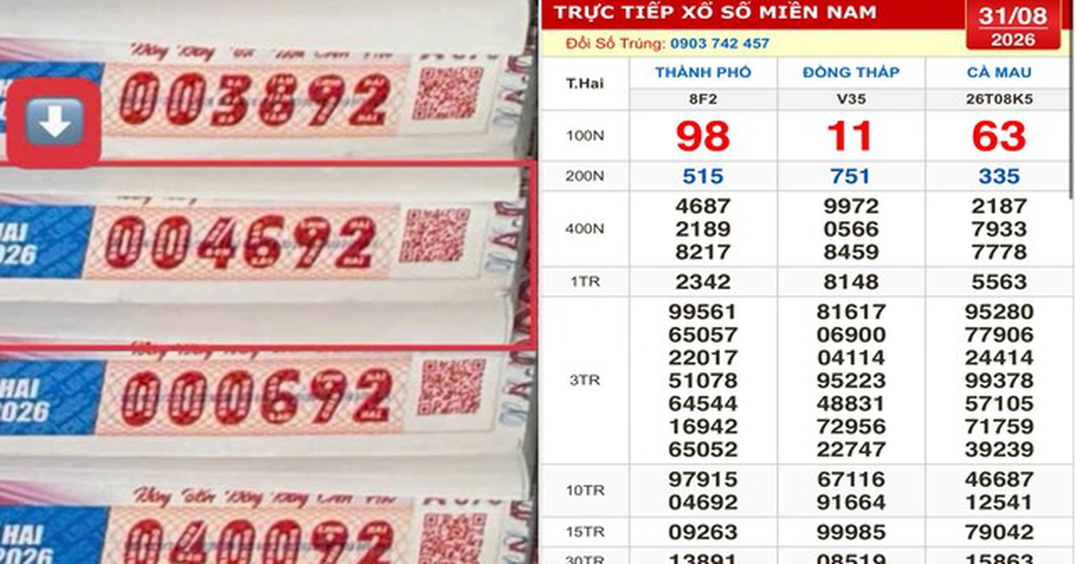 Xổ số miền Nam ng&agrave;y 31 th&aacute;ng 8: Một người tr&uacute;ng cọc v&eacute; 1,6 tỉ đ&agrave;i TP.HCM