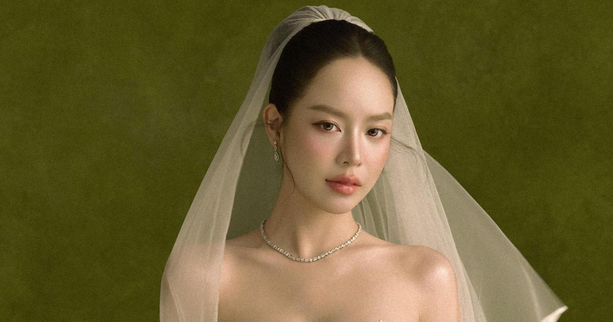 Hoa hậu Thanh Thủy diện váy cưới gây chú ý