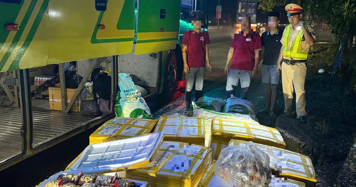 Xác minh nguồn gốc hơn 800 kg cá viên, bò viên, tôm viên trên xe khách qua Đồng Nai