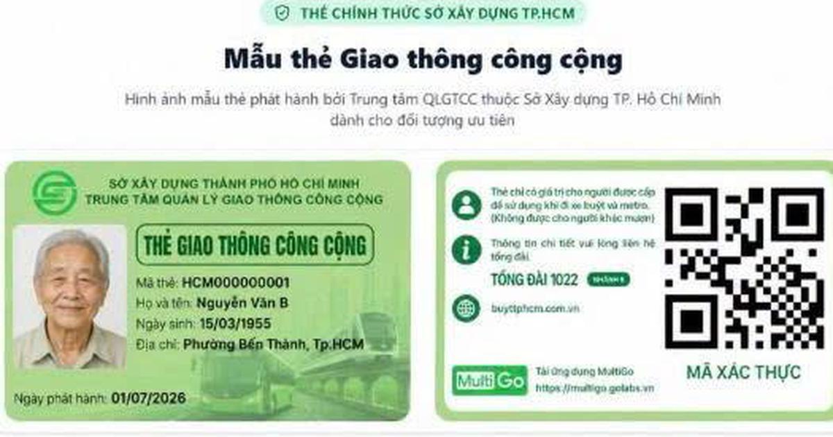 TP.HCM phát hành thẻ đi xe buýt, metro miễn phí, ai được đăng ký?