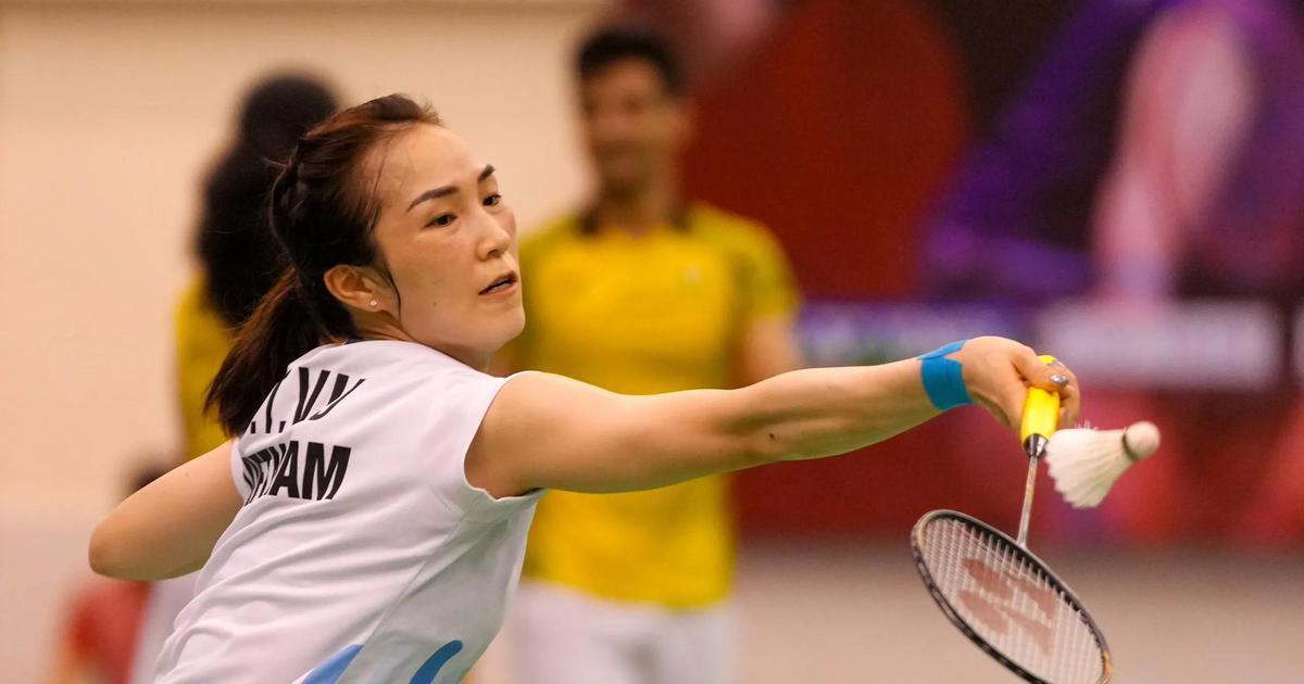 Bà xã tay vợt Nguyễn Tiến Minh chơi thăng hoa ở giải cầu lông Hàn Quốc Masters