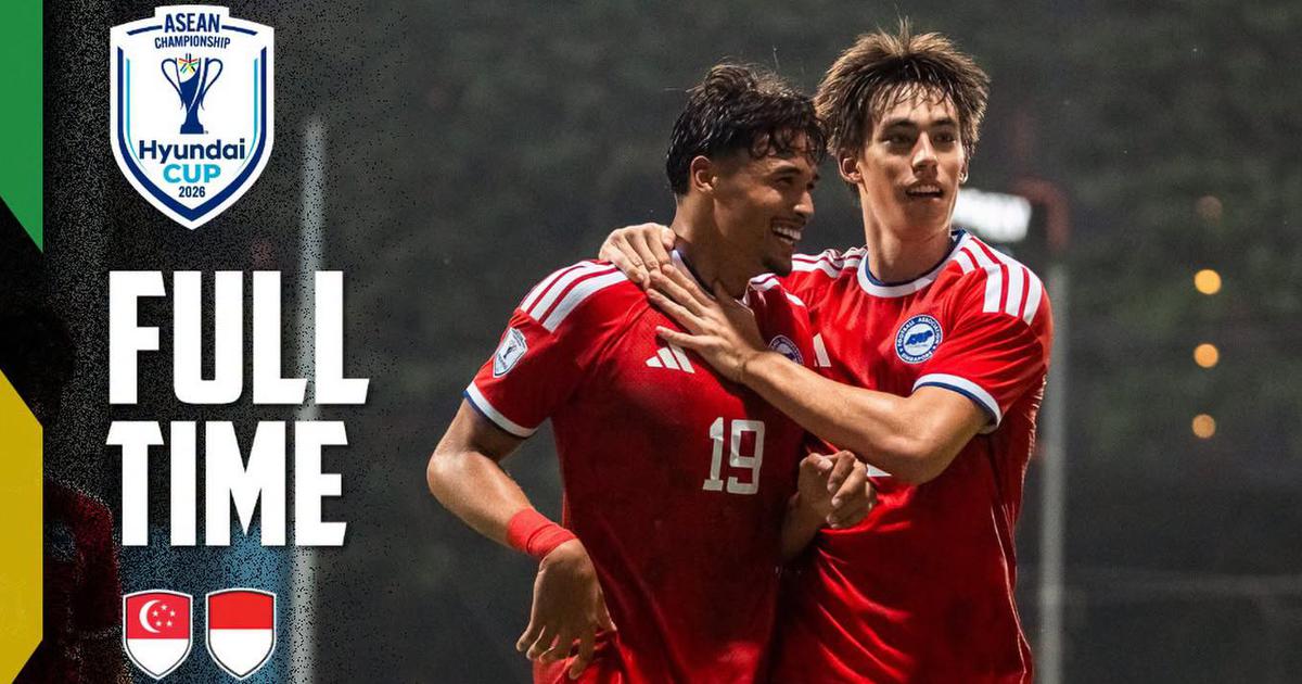 Hòa Singapore, đội tuyển Indonesia bị loại sốc ở vòng bảng ASEAN Cup 2026